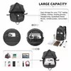 Kép 10/13 - Kono többrekeszes vízálló hátizsák USB töltőporttal - fekete-09