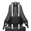 Kép 13/13 - Kono többrekeszes vízálló hátizsák USB töltőporttal - fekete-12
