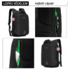 Kép 7/9 - KONO lopásgátlós hátizsák USB csatlakozóval -fekete