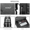 KONO nagy kapacitású hátizsák USB csatlakozóval- szürke