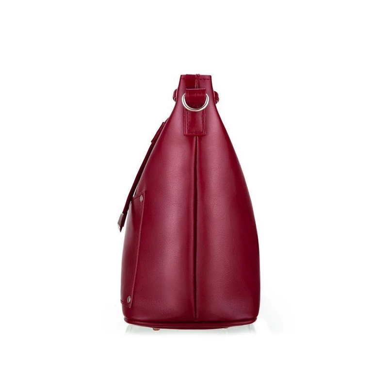 Solier FL19 elegáns női bőr oldaltáska- burgundy