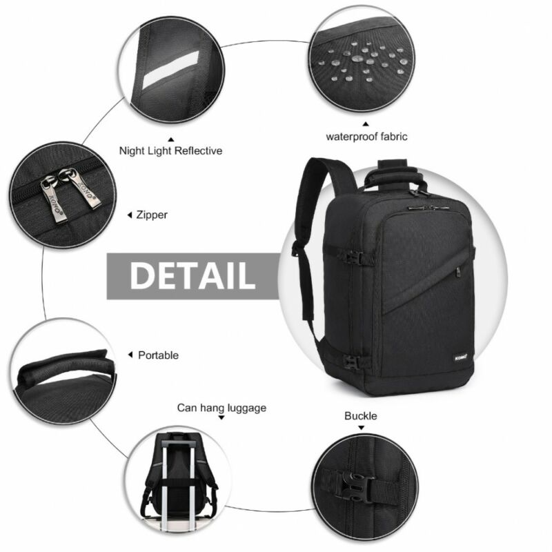 Kono könnyű utazó üzleti hátizsák - fekete-8