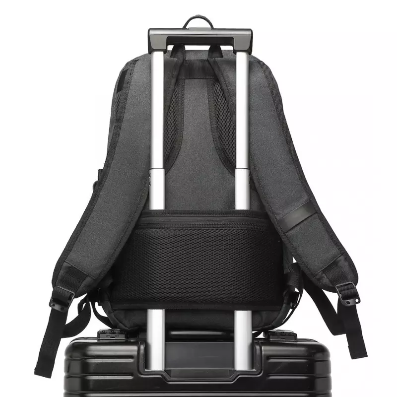 Kono többrekeszes vízálló hátizsák USB töltőporttal - fekete-12