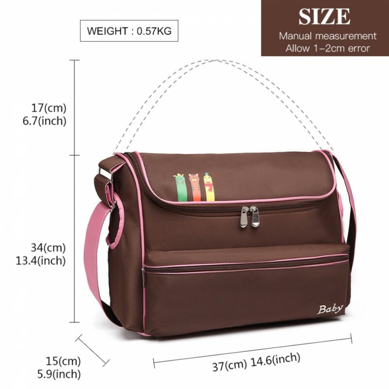 Baby Barna-rózsaszín babakocsi táska pelenkázó táska méretek